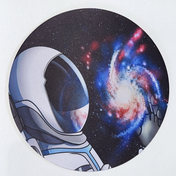 Astronaut Space Circle Mouse Pad - Picture 1 of 3